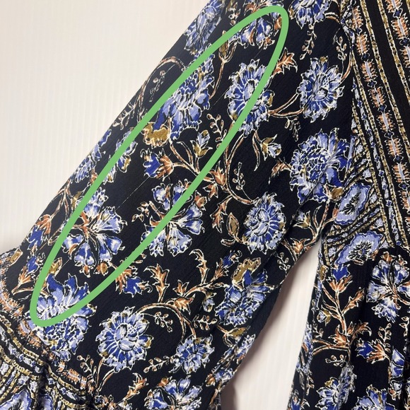 Free People Moonlight Dance Tunic Top Floral Boho Oversized Babydoll Pockets S - Picture 5 of 16